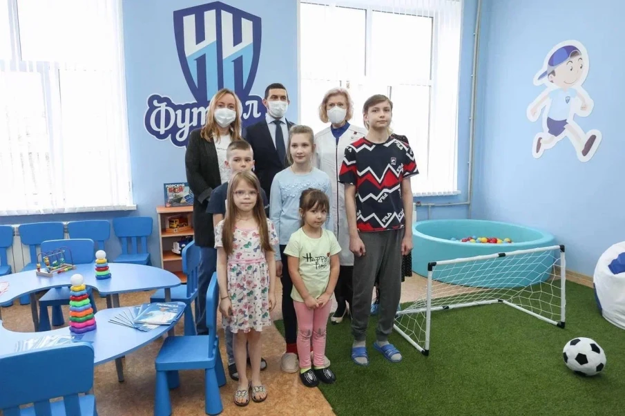 Футбольная игровая комната появилась в Городской детской больнице №8 г. Дзержинска