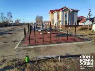 В Большом Болдине завершается строительство спортплощадки в рамках федерального проекта «Спорт — норма жизни»