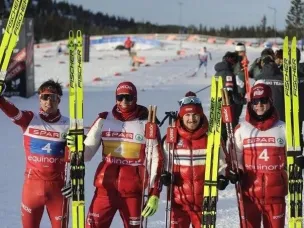 Сборная России выиграла лыжную эстафету на чемпионате мира среди юниоров в Норвегии
