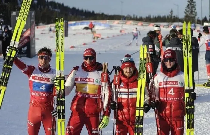 Сборная России выиграла лыжную эстафету на чемпионате мира среди юниоров в Норвегии
